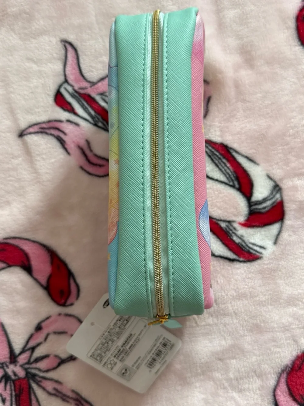NWT Japan Disney Chip and Dale green pencil case pouch